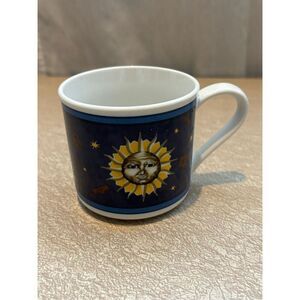 Astrology Zodiac Mug Celestial Horoscope Moon and Stars Mug 1994 Vintage Signs